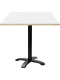 Mesa Comercial de 70 x 70 cm Color Blanco con Cantos de Madera para Uso
