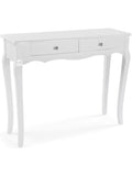 Mesa Auxiliar Blanca para Entrada, Consola Decorativa de Estilo Contemporaneo para Recibidor o