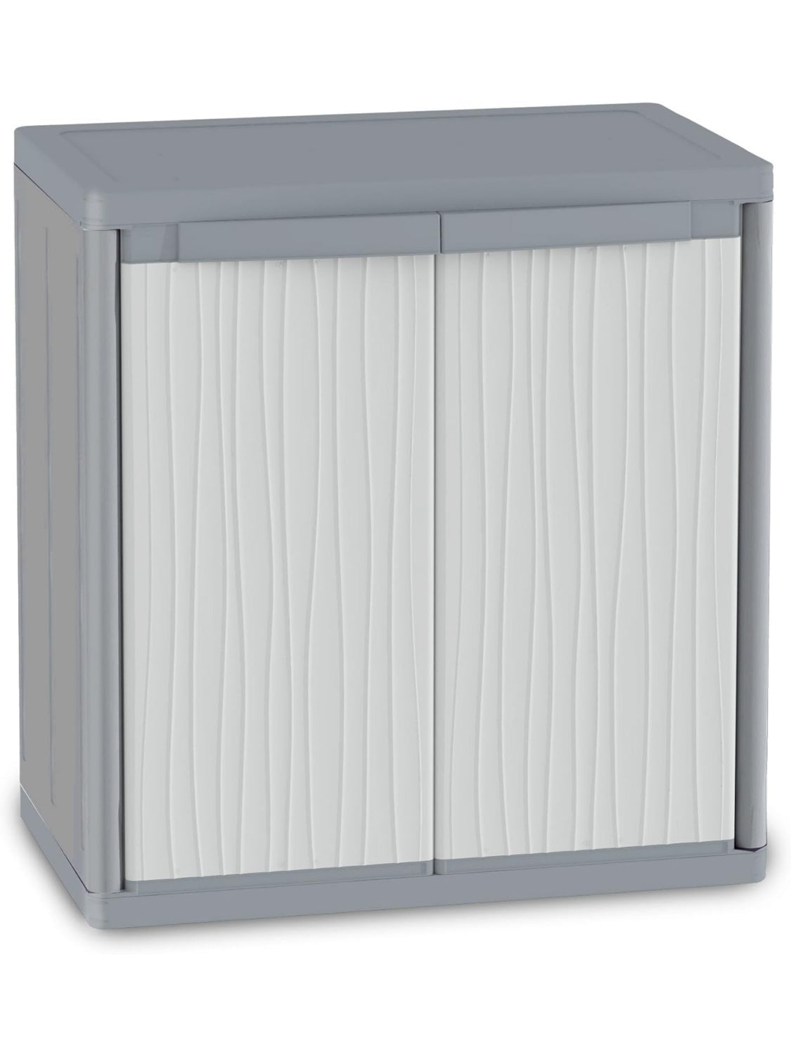 Armario de exterior con dos puertas y estantes interiores para jardin, terraza o
